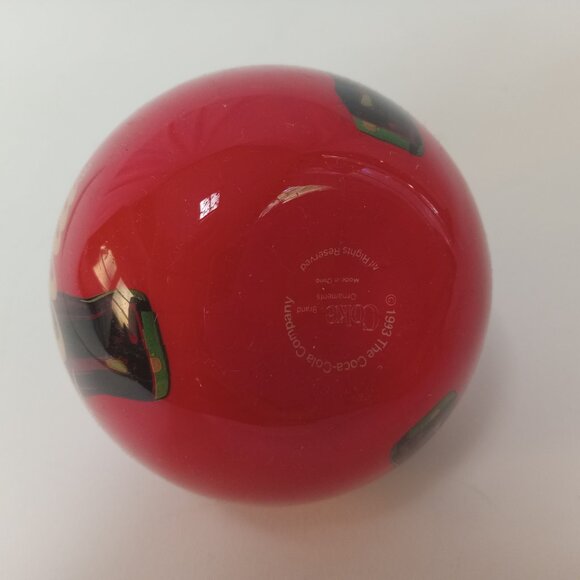 Vintage 1993 Coca Cola Christmas Ball Ornament With Red & White Bows - Picture 9 of 12